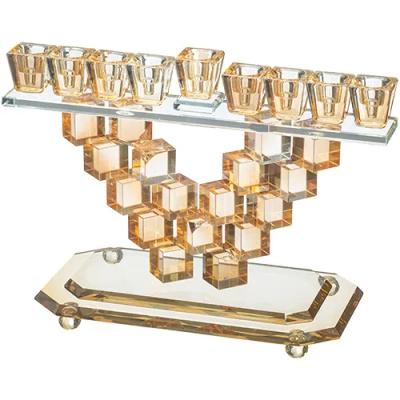 חנוכייה קריסטל מהודרת 28X4 ס"מ