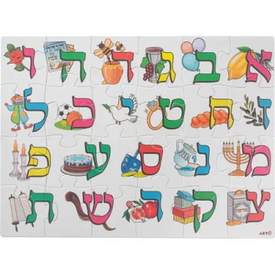 פאזל 24 חלקים לילדים "א"ב" 38X28 ס"מ