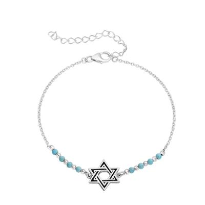 צמיד כסף טהור 925 "מגן דוד"