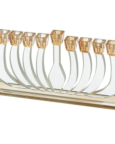 חנוכייה קריסטל מהודרת 19X35 ס"מ