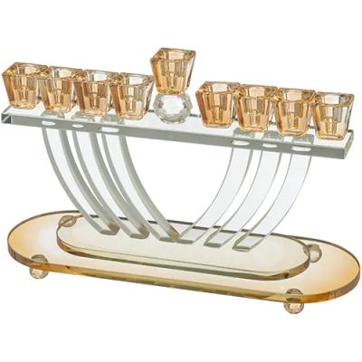 חנוכייה קריסטל מהודרת 19X29 ס"מ