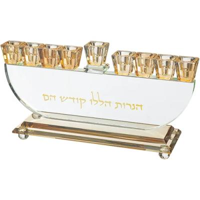 פריץ חנוכייה קריסטל מהודרת 29X14 ס"מ