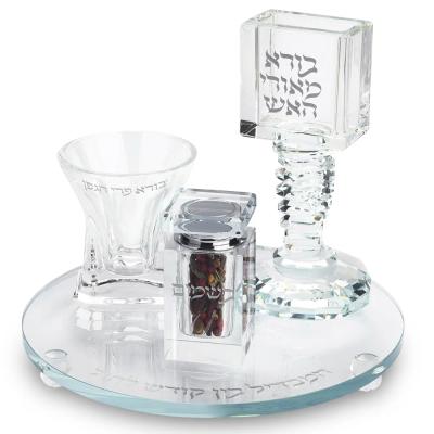 סט הבדלה מהודר מקריסטל 20 ס"מ