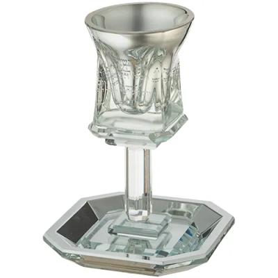 כוס קידוש קריסטל 16 ס"מ מכילה 100 מ"ל / 3.4 אונקיות