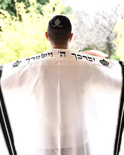 טלית דגם פאר שחור
